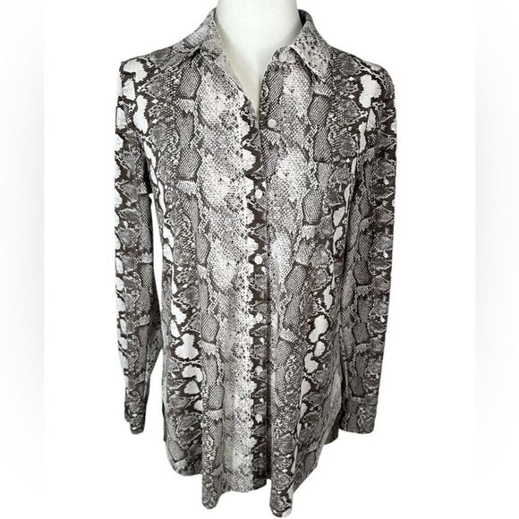 Lysse Schiffer Snake Print Button Down Top - Picture 2 of 10